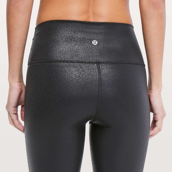 Lululemon Wunder Under HR Tight 28” Shine - size 8 - Foil Black - Picture 3 of 4